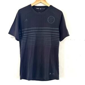 Adidas New York City Football Club Soccer MLS Black‎ Short Sleeve Shirt Small